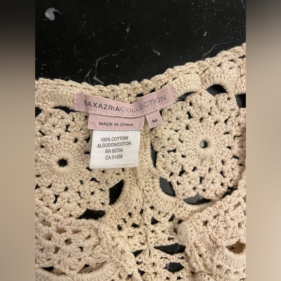 Vintage Max Azria Collection Crochet Crop Top - Picture 2 of 2